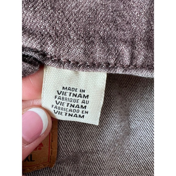 Levis XL Trucker Denim Jacket Brown/Purple Faded Wash Relaxed Fit - Picture 12 of 12
